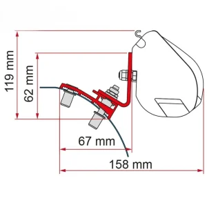 Suporte para toldo Fiamma F35 Pro para Jumpy, SpaceTourer, Expert, Traveller, Vivaro e ProAce II desde 2016