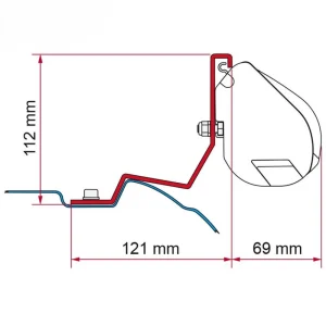 Suporte para toldo Fiamma F35 Pro para Mercedes Vito, Viano e Clase V desde 2004
