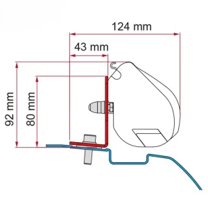 Suporte para toldo Fiamma F35 Pro para Nissan NV200