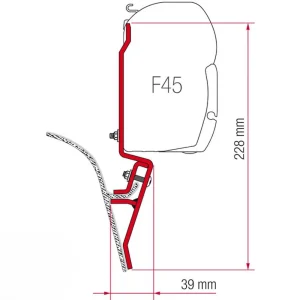 Suporte para toldo Fiamma F45s para Volkswagen T3