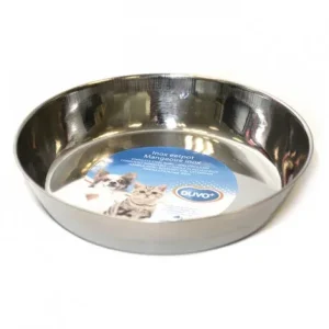 Taça baixa em aço inoxidável para cão e gato – Duvo Plus – Diâmetro: Ø 13 cm