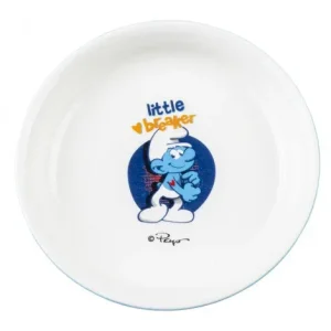 Taça cerâmica para cães e gatos – The Smurfs – Capacidade: 180 ml