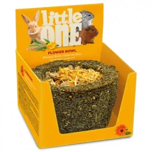 Taça com flores secas para roedores – Little One – Quantidade: 120 g