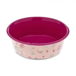 Taça com padrão decorativo para cães – Ferribiella – Tamanho: Medium | Cor do Produto: Rosa