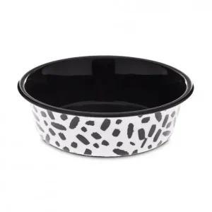 Taça com padrão decorativo para cães – Ferribiella – Tamanho: Small | Cor do Produto: Preto