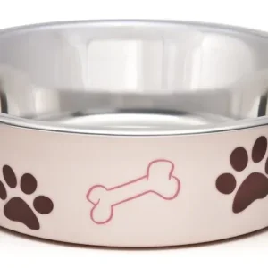 Taça Comedouro/ Bebedouro Em Inox Bella Para Cão