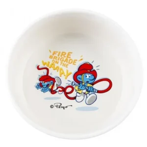 Taça em cerâmica redonda para cães e gatos – The Smurfs – Capacidade: 1500 ml