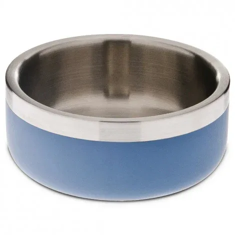 Taça inox Double Wall Matte para cães – Ferribiella – Tamanho: Medium | Cor do Produto: Azul