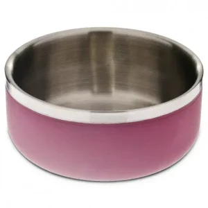 Taça inox Double Wall Matte para cães – Ferribiella – Tamanho: Small | Cor do Produto: Bordeaux