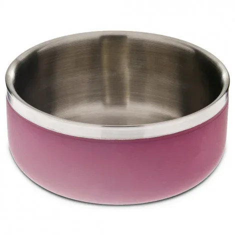 Taça inox Double Wall Matte para cães – Ferribiella – Tamanho: Small | Cor do Produto: Bordeaux