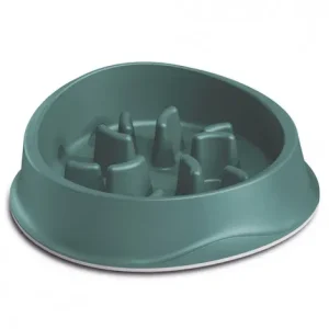 Taça slow feed de plástico para cães – Stefanplast – Cor do Produto: Verde seco | Capacidade: 1 L