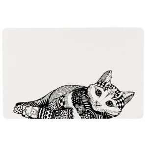 TAPETE PARA GAMELA DE GATOS “ZENTANGLE”