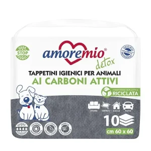 Tapetes Higiénicos com Carvão Ativado para Cães e Gatos 60×60 cm da AMOREMIO