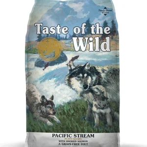 Taste of the Wild Pacific Stream Puppy Salmão Fumado – Alimento seco sem cereais para cachorros