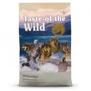 Taste of the Wild Wetlands – Ração seca para cão – Pato, codorniz e peru assados – Quantidade: 12,2 kg