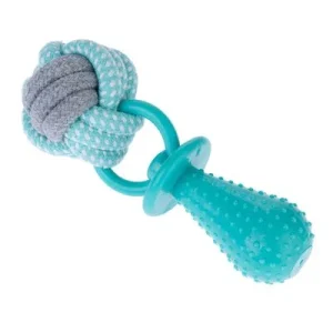 TIAKI bola de corda com chupeta brinquedo de roer para cães