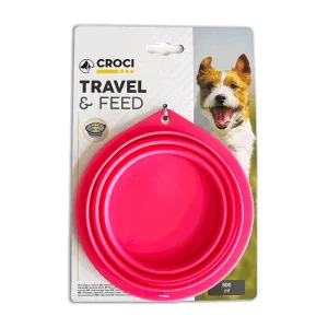 Tigela de viagem Croci Rosa