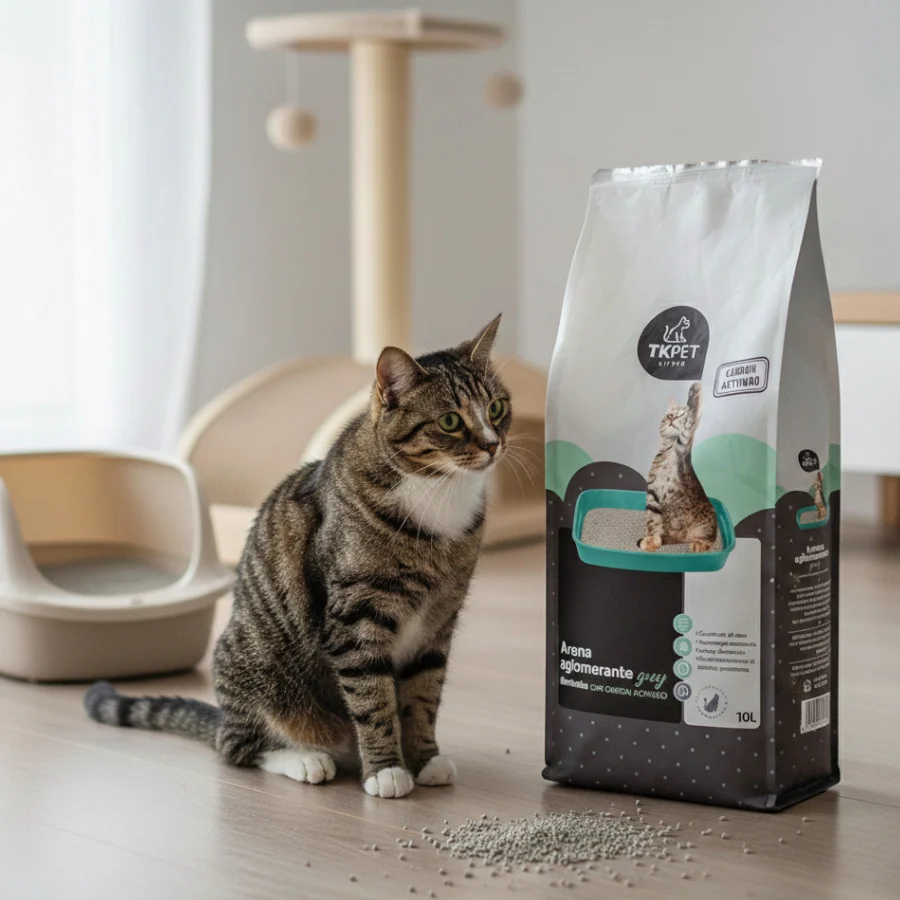 TK-Pet Areia Aglomerante Grey de Bentonite com Carvão Ativo para gatos - Image 2