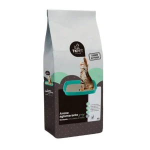 TK-Pet Areia Aglomerante Grey de Bentonite com Carvão Ativo para gatos