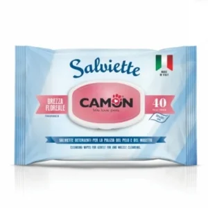 Toalhetes Húmido Brisa Floral p/ Gatos e Cães – Salviette Camon 40Unid.