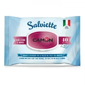 Toalhitas para cães e gatos Húmidas Mirra & Clorexidina Camon – 40 Toalhetes