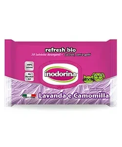 Toalhitas para cães e gatos Refresh Bio Lavanda & Camomila Inodorina – 30 Toalhetes
