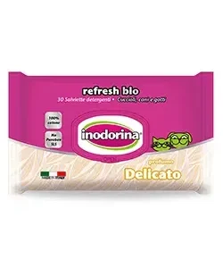 Toalhitas para cães e gatos Refresh Bio Perfume Delicado Inodorina – 30 Toalhetes