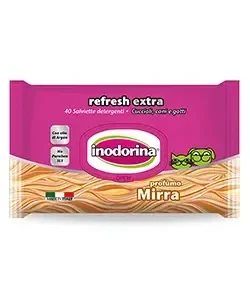 Toalhitas para cães e gatos Refresh Extra Mirra Inodorina – 40 Toalhetes