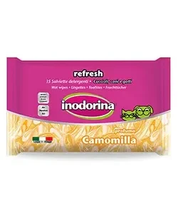 Toalhitas para cães e gatos Refresh Pocket Camomila Inodorina – 15 Toalhetes