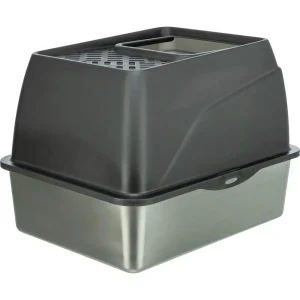 TOILETE “NIRO” EM INOX COM COBERTURA PARA GATOS