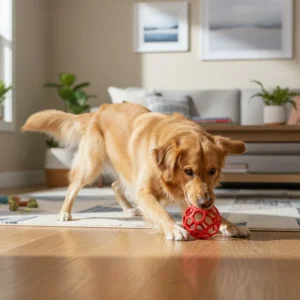Tootoy! Chase Bola Hexahole média para cães