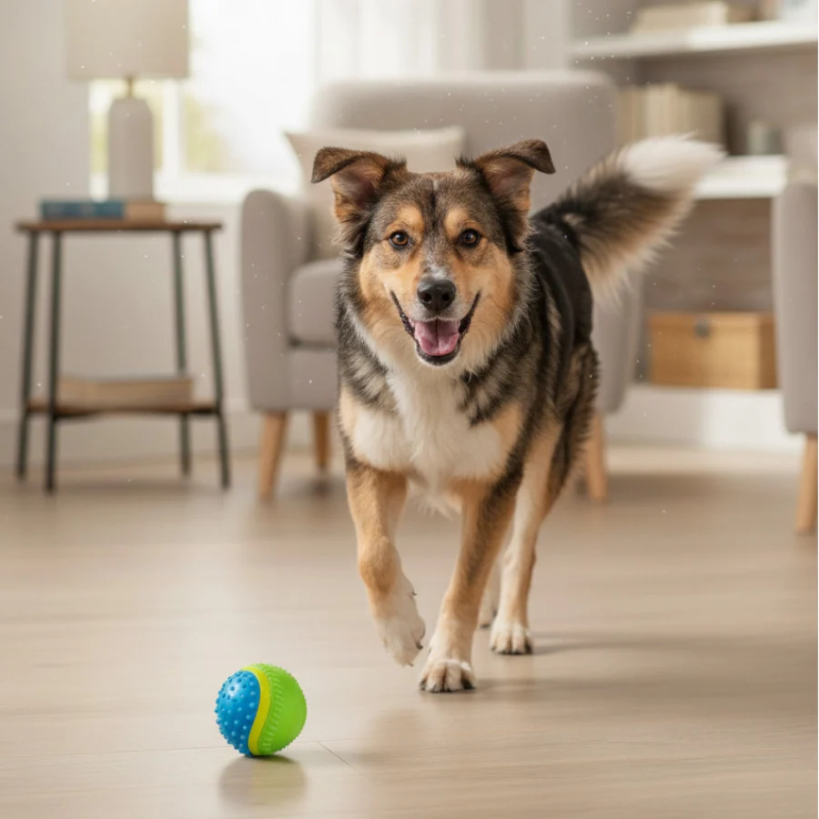 Tootoy! Chase Bolas dos 5 sentidos média para cães