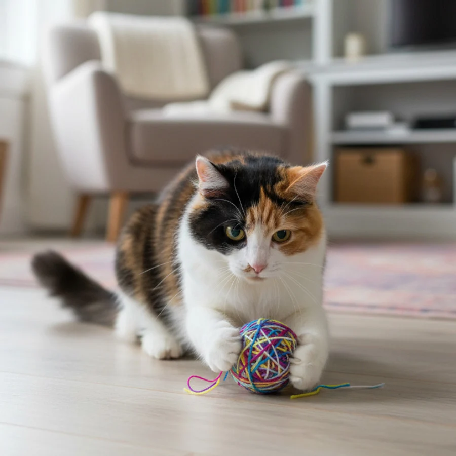Tootoy! Chase & Play Bola de lã para gatos