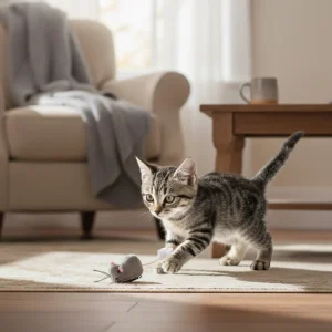 Tootoy! Chase & Play Brinquedo Rato interativo de correr para gato