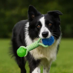Tootoy! Pull Brinquedo de corda com duas bolas para cães