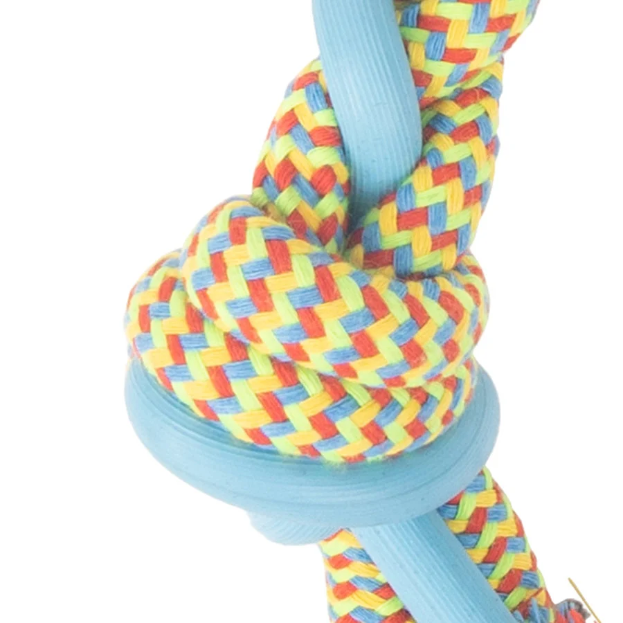 Tootoy! Pull Multi-texture Rope Azul Mordedor corda para cães - Image 2