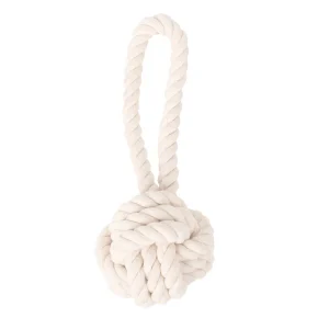 Tootoy! Pull Natural Rope Ball bola com corda e pega para cães