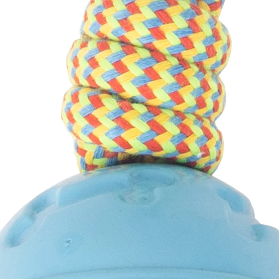 Tootoy! Pull Rope & Treatball Azul bola com corda e porta-snacks para cães - Image 2