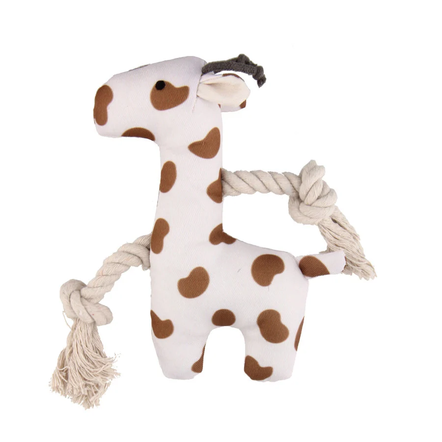 Tootoy! Puppy White Giraffe peluche com som para cães