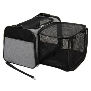 Transportadora com extensão lateral para gatos e cães de porte pequeno