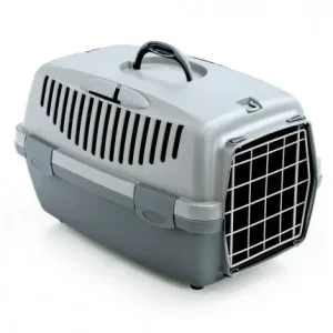 Transportadora Gulliver 1 com porta de metal – Stefanplast – Cor do Produto: Azul ártico | Medidas: 48 x 32 x 31 cm