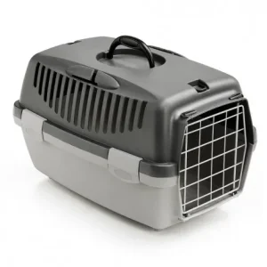 Transportadora Gulliver 1 com porta de metal – Stefanplast – Cor do Produto: Cinzento | Medidas: 48 x 32 x 31 cm