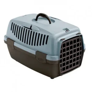 Transportadora GULLIVER 1 com porta de plástico – Cor do Produto: Azul céu | Medidas: 48 x 32 x 31 cm