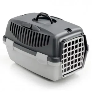 Transportadora GULLIVER 1 com porta de plástico – Cor do Produto: Cinzento | Medidas: 48 x 32 x 31 cm