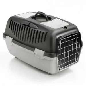Transportadora Gulliver 2 com porta de metal – Stefanplast – Cor do Produto: Cinzento | Medidas: 55 x 36 x 35 cm