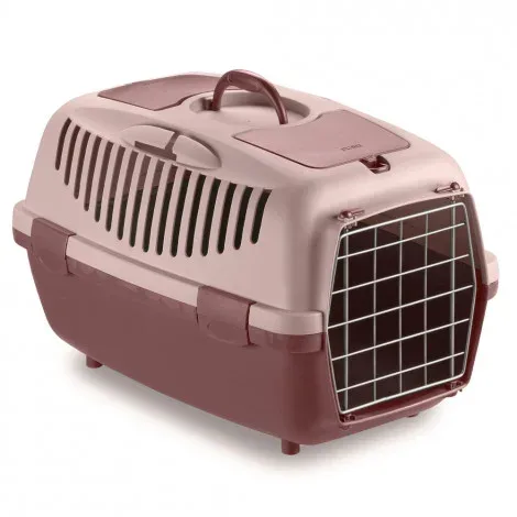 Transportadora Gulliver 2 com porta de metal – Stefanplast – Cor do Produto: Rosa Velho | Medidas: 55 x 36 x 35 cm