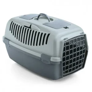 Transportadora Gulliver 2 com porta de plástico – Stefanplast – Cor do Produto: Azul ártico | Medidas: 55 x 36 x 35 cm