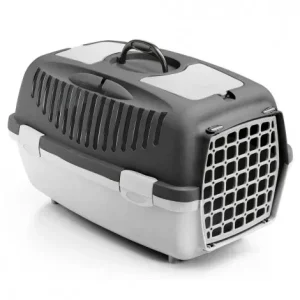 Transportadora Gulliver 2 com porta de plástico – Stefanplast – Cor do Produto: Cinzento | Medidas: 55 x 36 x 35 cm