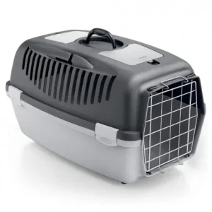 Transportadora Gulliver 3 com porta de metal – Stefanplast – Cor do Produto: Cinzento | Medidas: 61 x 40 x 38 cm