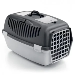 Transportadora Gulliver 3 com porta de plástico – Stefanplast – Cor do Produto: Cinzento | Medidas: 61 x 40 x 38 cm
